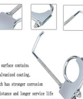 Heavy Duty 4 Pack Exhaust Clamp With Hanger Fits 3 Inch Exhaust Pipe showing galvanized coating and bolt details