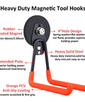 Magnetic Power Tool Organizer For Garage And Workshop Tough As Nails Heavy Duty 2 Pack Rubber Coated Magnetic Hooks