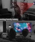 Motion Sensor LED Light With Wireless Alarm Chimes And 500 Ft Range, 58 Ringtones, protecting home with motion detection