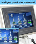 Compact Automatic Liquid Filling Machine With Conveyor Belt And Smart Dual Nozzles For Smooth Bottling Perfumes Spirits Cooking Oil No Sweat Digital Calibration screen display showing digital control interface.
