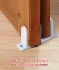 2 Pack Sliding Closet Door Floor Guide For 1-3/8 Inch Thick Doors, Universal ABS Plastic Floor Guides With 4 Screws, White