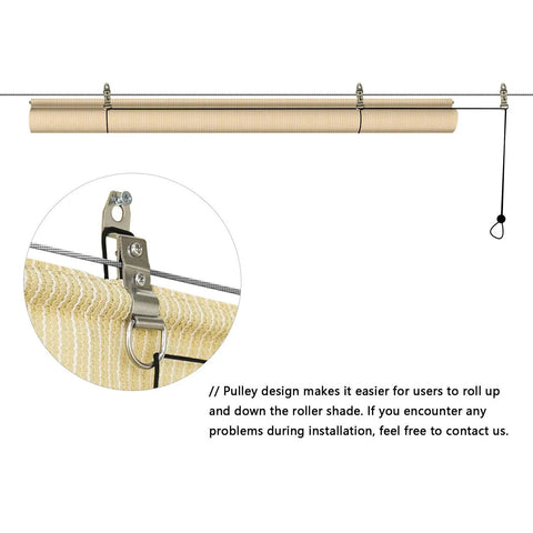 Outdoor Wire Suspension Kit With 8Ft M3 Wire Rope Cable For Hanging Roller Shades Curtains And Clothes Complete With Corner Brackets Wing Nuts And Set Screws For Patio Deck And Backyard Use