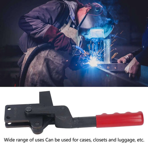 Welder using Heavy Duty Arrow Storage Case Toggle Clamp With Vertical Handle, 205 Degree Opening, 700kg Holding Capacity