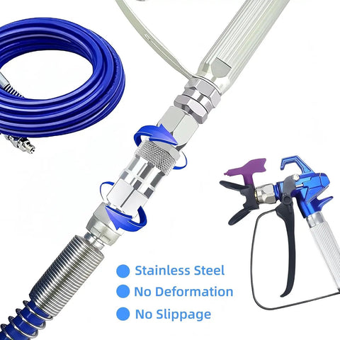 Two Pack Airless Spray Gun Swivels One Quarter Inch 360 Degree Swivel And Seven Eighths Inch 180 Degree Joint Stainless Steel High Pressure Sprayer Connector For Paint Hoses Compatible With 235486 Part Durable And Easy Connect on airless spray gun and hose