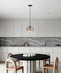 Black Farmhouse Pendant Light Fixtures Two Pack Over Table With Crystal Lampshades For Kitchen Island And Dining Room Rustic Ceiling Hanging Lighting For Kitchen Sink Area