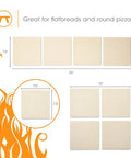 Set Of Four Cordierite Pizza Stone Tiles For Oven And Grill Build Your Own Personal Pies With Four Individual Stones For Crispy Crusts