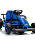 Blue 24V Dual 200W Electric Go Kart For Kids 6 To 12 with EVA tires and steel frame