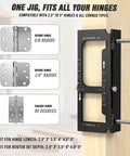 Rock Solid Aluminum Door Hinge Jig Router Template For Adjustable Mortising 2.5 To 5 Inch Compatible With Various Hinge Types