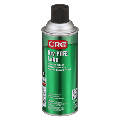 Dry PTFE Lube Spray With Advanced Dry Film Technology, NSF H2 Registered Lubricant shown in a green 10 oz aerosol can.