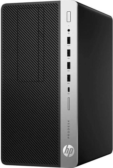 Front view of ProDesk 600G4 Tower Desktop Computer With Intel Core i7-8700 3.4 GHz, 16GB DDR4 RAM, 1TB SSD, WiFi 5G Bluetooth, Windows 11 Professional