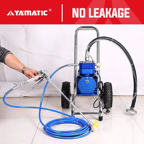 Pro Grade Universal Airless Paint Sprayer Hose 50 Ft Long 1 Quarter Inch ID High Pressure Up To 3300 PSI setup