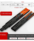Premium Bottom Mount Drawer Slides 8 to 20 Inch Silent Concealed Heavy Duty Cabinet Runners showing 14-inch cold rolled steel rails.