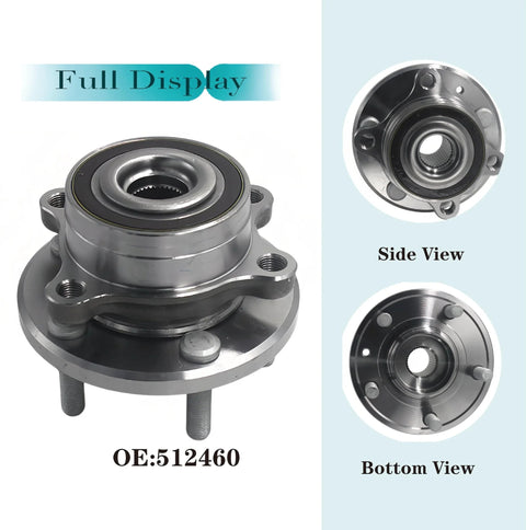 Front And Rear Wheel Hub Bearing Assembly For Ford Explorer And Police Interceptor Utility 2011 To 2019 5 Lug Non ABS Replacement Part Fits