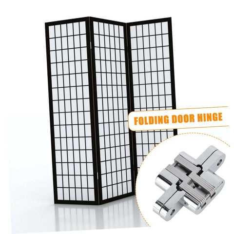 Concealed Folding Door Hinge Built Tough Heavy Duty Cabinet Hardware For Home Use shown with folding screen