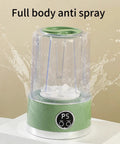 Portable Cordless Laundry Washer With 3000Mah Battery No Sweat Operation For Dorm Rooms And Campout Adventures Hospital Grade Deep Clean Clothes Machine In White with anti spray feature