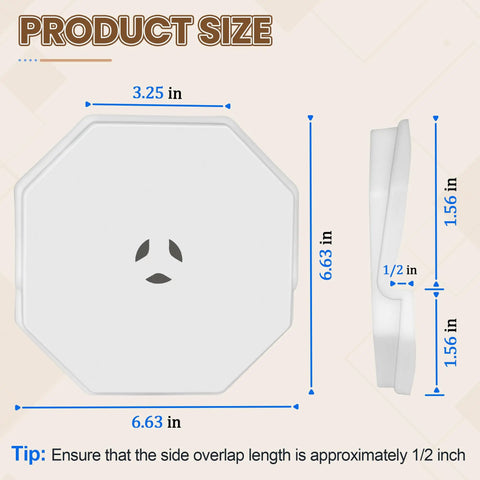 Easy Fit Mounting Block Kit For Vinyl Siding Half Inch Lap White Fits Four To Ten Inch Siding Durable ABS Construction With Paintable Surface No Fuss Simple DIY Mounting And Replacement Solution. 6.63 x 6.63 in ABS siding mounting block with 1/2 in lap detail