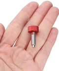 Pro Grade Spring Plunger Set With Knurled Handle M6x1 Quick Slide Pin For Jigs And Vises Rock Solid stainless steel plunger held in hand.