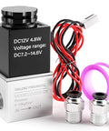 12V DC One Quarter Inch NPT Solenoid Air Valve, 2 Way Normally Closed, 2V025-08 Outlet Wire for Pneumatic Systems