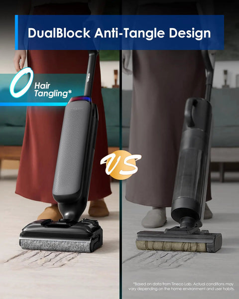 Kick Dust With This Badass Wet Dry Vacuum Cleaner Packing 22kpa Suction And Fifty Min Runtime For Floors That Look Fresh, showing DualBlock Anti-Tangle feature.
