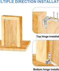 Heavy Duty 270 Degree Cabinet Pivot Hinge, 4 Inch Shaft Fittings Solid Steel, rust resistant, top and bottom installation options.