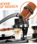 Espresso Portafilter Handle Replacement For Coffee Machines 5.9 Inch Wooden Grip showing detailed close-up of handle design