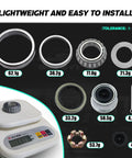 Four Pack 3500Lb Trailer Bearing Kit For 1-3/8 To 1-1/16 Inch Axles With 1.98 Inch Dust Caps Rubber Plugs Cotter Pins And Seals