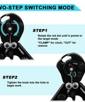 Two-step switching mode of Beast All In One PEX Crimping Tool Kit With 2 In 1 Ratchet Cinch And Removal, close-up view