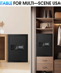 3.3 Cu Ft Large Fireproof Safe For Home Use With Electronic Keypad And Spare Key Removable Shelf Digital Lock Waterproof displayed in home settings