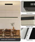 Modern LED Chandelier Pendant Light With Dimmable Linear Design Remote Control Color Temperature 3000K To 6000K Brightness Adjustment Hanging Lamp For Bedroom Living Room Dining Room Kitchen 22W Gold over dining table
