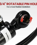 Close-up of Beefy Heavy Duty Cat 1 1 Hydraulic Top Link With Locking Block Cylinder And Dual Hoses featuring rotatable pin hole