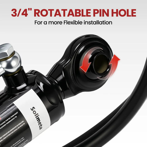Close-up of Beefy Heavy Duty Cat 1 1 Hydraulic Top Link With Locking Block Cylinder And Dual Hoses featuring rotatable pin hole
