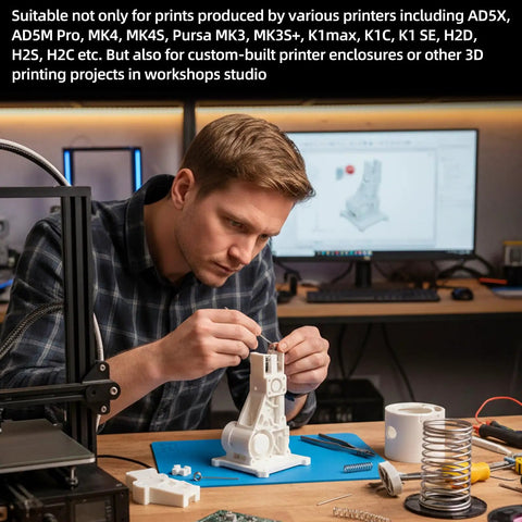 Person assembling 3D printer parts using Dope Torsion Springs Kit For 3D Printers 120 Degree Stainless Steel Assortment For Bambu Lab X1 X1C P1P