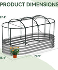 Raised Garden Bed With Self Watering System For Easy Outdoor Growing 6x3x1 Ft Elevated Planter Boxes With Mesh Cover Ideal For Vegetables