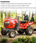 Massey Ferguson GC1700 Series Sub-Compact Tractor with front loader in garden, compatible with Left Side Driver Tractor Step For GC1700 Series