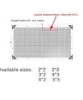 Backyard Outdoor Shade Sail Cover 3x5m Thickened Mesh Awning Cloth Edge Pack layout with eyelets and size chart
