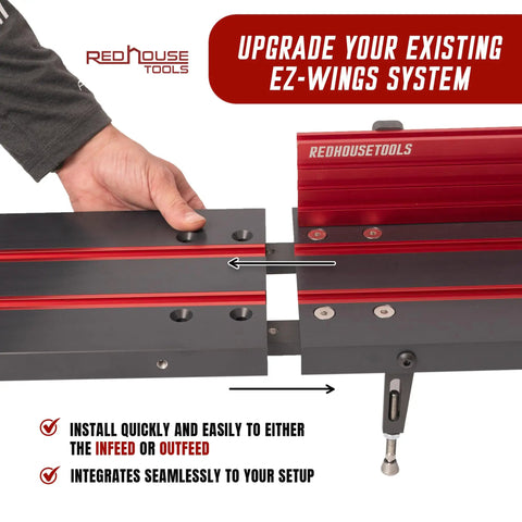 Heavy Duty 24 Inch Aluminum T Track Extensions For Woodworking Setup With Splice Plates And Hardware Set Of 2 in use, showing quick installation.