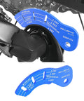 Road Bike 12 Speed Electronic Rear Derailleur Alignment Tool Two Piece Set For R7100 R7150 RX820 R8150 R9250 Universal All In One Dual Sided With Markings For 28T 30T 34T 36T On Bike Tune Up Gearhead Friendly.