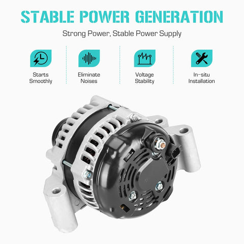 160A High Output Alternator For 3.6L V6 Vehicles 2011-2017 Direct Fit Replacement with features on power generation