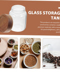 Keep Coffee Beans Fresh As Heck With This Solid 3 Piece Airtight Glass Canister Set Designed For Loose Tea And Spices Compact Footprint Saves Counter Space And Locks In Flavor Straight Up, glass jar with wooden lid for storage.