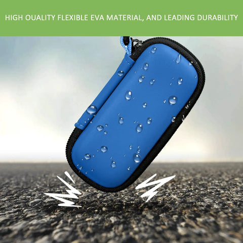 Hard Travel Case For KardiaMobile EKG Monitors 1 Lead 6L 6L Max With Pill Box Carabiner Clip Anti Shock Foam on wet surface