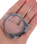 Clear Push Button Switch Protector Guard No Sweat Easy Install Safety Cover held in hand, transparent plastic material