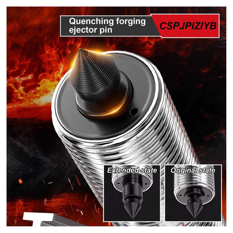 Heavy Duty Hydraulic Gear Puller Bearing Remover For Wheels Axles Parts with quenching forging ejector pin, showcasing extended and original states.