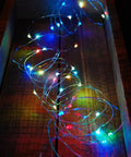 Battery Operated Fairy Lights 20 Ft 60 LEDs Silver Wire Waterproof Indoor Outdoor Decor Multi Color For Bedroom Yard Christmas Ambience