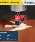 Pro Grade Precision Drag Knife Three Eighths Inch Shaft For CNC Router With Adjustable Depth and Dual Bearings cutting material