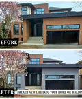 Pro Grade Semi Transparent Silicate Stain Bonds Deep Into Brick Stone Concrete Creating A Breathable Finish That Hella Outlasts Peeling Paint Keeps Your Masonry Looking Fire Interior Or Exterior 5 Gallon, house exterior before and after renovation.