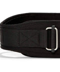Premium Adjustable Velcro Weightlifting Belt Built Tough For Heavy Deadlifts And Squats Delivers Solid Lumbar Support For Serious Gym Grinders Crushing Their Daily Grind X Large Black side view showing fabric and strap details.