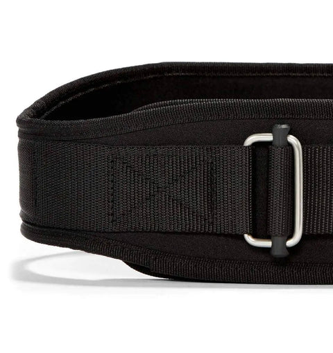 Premium Adjustable Velcro Weightlifting Belt Built Tough For Heavy Deadlifts And Squats Delivers Solid Lumbar Support For Serious Gym Grinders Crushing Their Daily Grind X Large Black side view showing fabric and strap details.