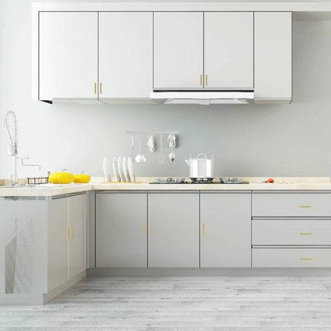 Straight Up Top Shelf Gold Square Cabinet Pulls And Stainless Steel Drawer Handles For Kitchens, No Hassle 96mm Hole Spacing Smooth Operation, Fresh 10 Pack Bold Upgrade