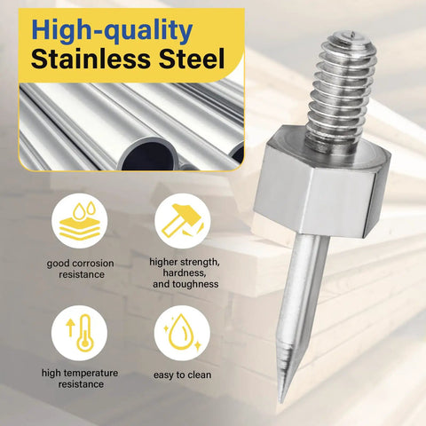 PIN3 Moisture Meter Replacement Pins for MMD4E 6 Pack Compatible with RHMG650 and RHMG700DL Easy Swap for Accurate Readings Durable Pin Set for DIY Wood Moisture Checks, stainless steel tip