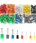 400 Piece Assorted Wire Ferrules And Terminal Kit For AWG 22 Through 10 Copper Insulated Crimp Connectors Heavy Duty Electrical Splice Kit For Industrial And Power Control Systems Easy Install, color-coded ferrules
